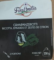 Grznpanzerotti ricotta epinard et zestes de citron