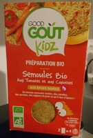 Semoule bio aux tomates et aux carottes-Good Gout Kidz-240g