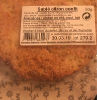 Sablé citron confit