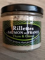Rillettes de saumon de France thym citron
