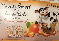 Yaourt brassé au lait de vache sur lit de pomme caramel