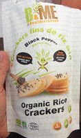 Organic rice crackers black pepper