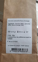 Verveine camomille et fleur d'orange