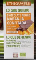 Chocolate negro con naranja confitada
