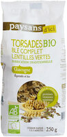 Torsades bio blé complet lentilles vertes