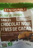 Sablés chocolat noir et fèves de cacao