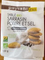 Sablé Bio sarrasin poivre et sel