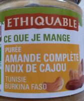 Purée amandes complètes et noix de cajou