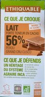 Chocolat lait 56%