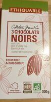 Collection Grand Cru : 3 chocolats noirs