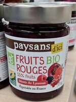 Confiture extra bio de fruits rouge