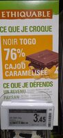 Chocolat Noir Togo Cajou Caramélisée
