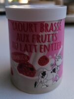 Yaourt brassé aux fruits au lait entier goût framboise