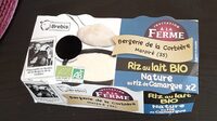 Riz au lait bio nature au riz de camarade