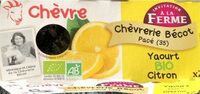 Yaourt bio au lait de chevres au citron