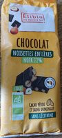 Chocolat noisettes entières noir 72%