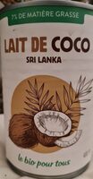 Lait de coco bio du Sri Lanka