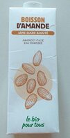 Boisson d'amande sans sucre ajouté