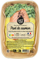 Pavé de saumon Ecrasé de pommes de terre et crème ricotta épinard