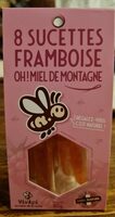8 sucettes framboise oh miel de montagne