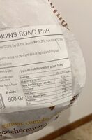 Pain raisin 500gr rond entier