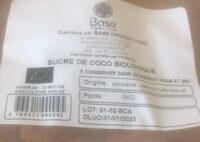 Sucre de coco biologique