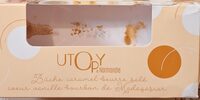 Utopy de Normandie, bûche caramel beurre salé, cœur vanille bourbon de Madagascar