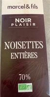 Noir plaisir noisettes entières 70%