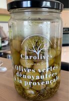 Olives vertes dénoyautées à la provençale