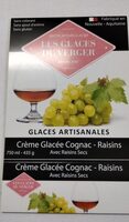 Crème glacée cognac raisins