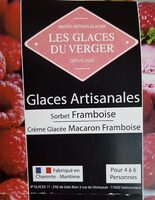 Sorbet framboise Crème glacée Macaron Framboise