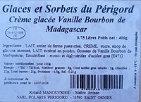 Crème Glacée Vanille Bourbon de Madagascar