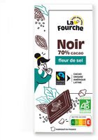 Chocolat noir 70% à la fleur de sel bio et équitable