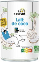 Lait de coco (17% de M.G.) bio et équitable