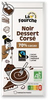 Chocolat noir dessert corsé 70% bio et équitable