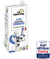 Lait demi-écrémé bio et équitable