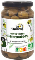 Olives vertes dénoyautées bio