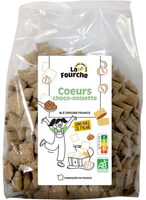 Coeurs fourrés choco noisette bio