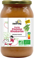 Purée pomme rhubarbe bio