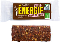 Barre énergie fruits secs chocolat