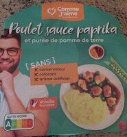 Poulet sauce paprika et puree de pomme de terre