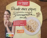Dinde aux cepes et tagliatelles ondulees
