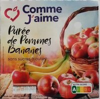 Purée de pomme banane