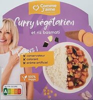 Curry végétarien et riz basmati