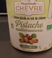 Crème glacée au lait de chèvre pistache