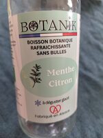Boisson Botanique Rafraîchissante sans Bulle Menthe Citron