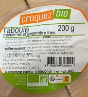 Taboulé cranberries et gingembre frais