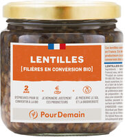 Lentilles conserve en conversion bio