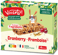 Barres céréalières à la cranberry et à la framboise