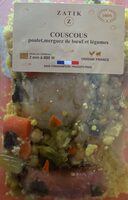 Couscous poulet, merguez de bœuf et légumes